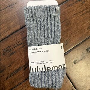 Lululemon Slouch Socks in Heather Gray size Large